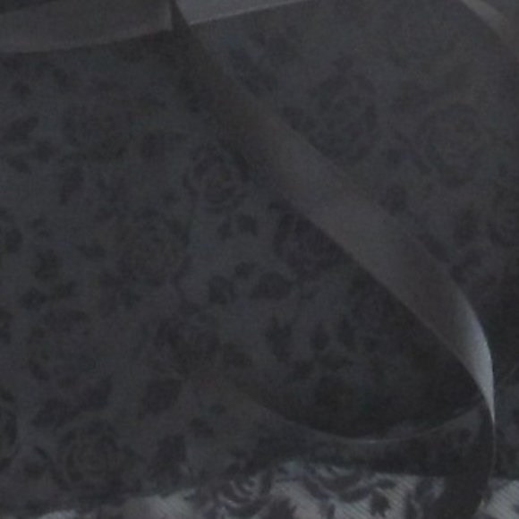 Made in USA Black Floral Flocked Wrap Ballet Dance Yoga Skirt Medium Large - Picture 2 of 2